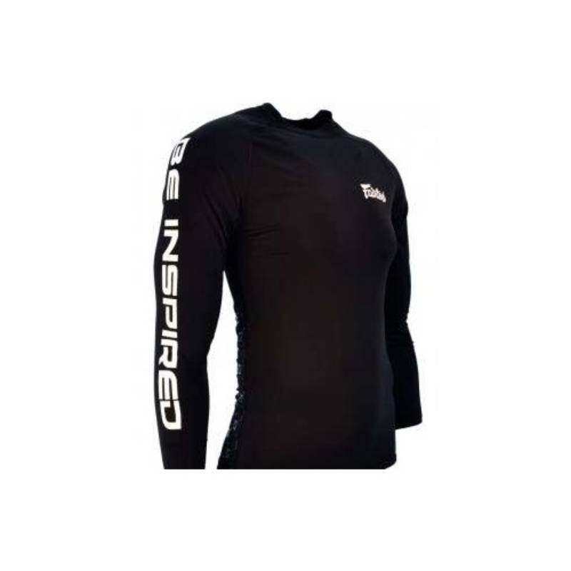 FAIRTEX Long Sleeve Rash Guard Black MMA Kick boxing Training