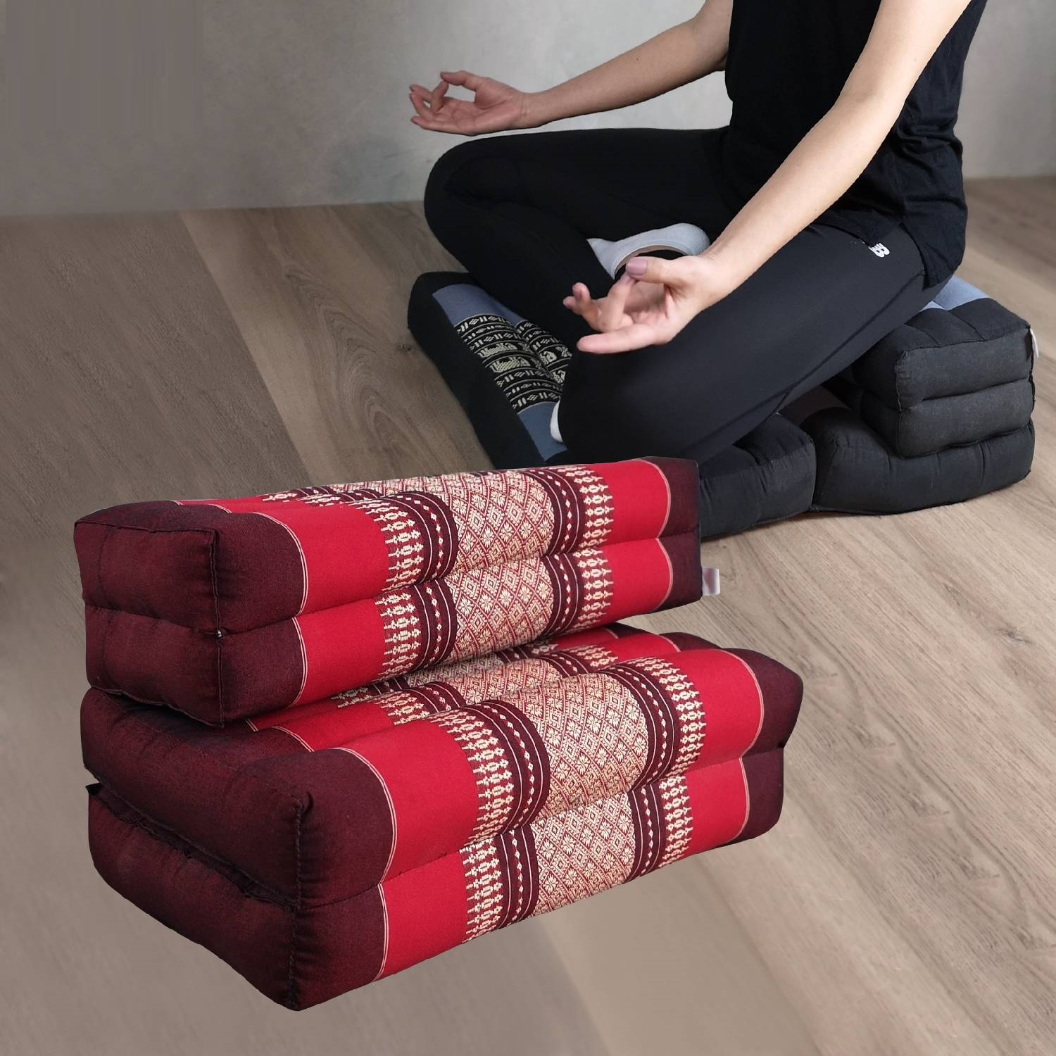 Thai Boho Yoga Mat Carry Bag RedEle