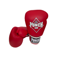 PUNCH BOXING GLOVES-Siam-LEATHER-RED-16OZ