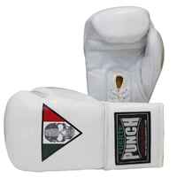 PUNCH BOXING GLOVES-Mexican LUCKY 13-LACE UP-WHITE