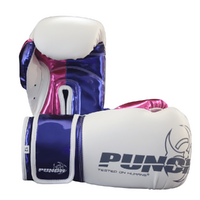 PUNCH BOXING GLOVES-Metallic- 12oz-WHITE|PINK|PURPLE