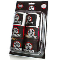 PUNCH Hand Wraps [Urban] 3m-3 SET-BLACK-WHITE-RED