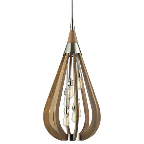 BONITO: Rustic Large Taupe Tear Drop Pendant Light 492mm Diameter