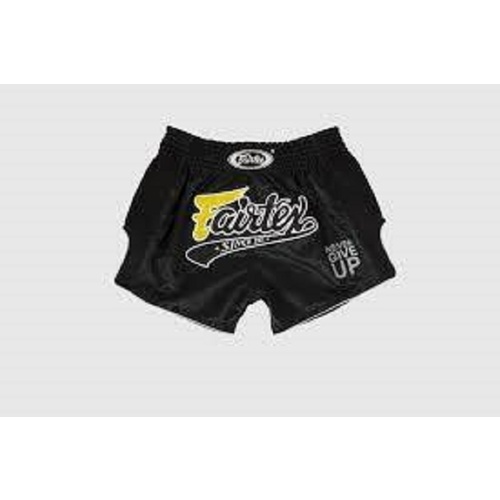 FAIRTEX Black Slim Cut Muay Thai Boxing Shorts (BS1708) [Small]