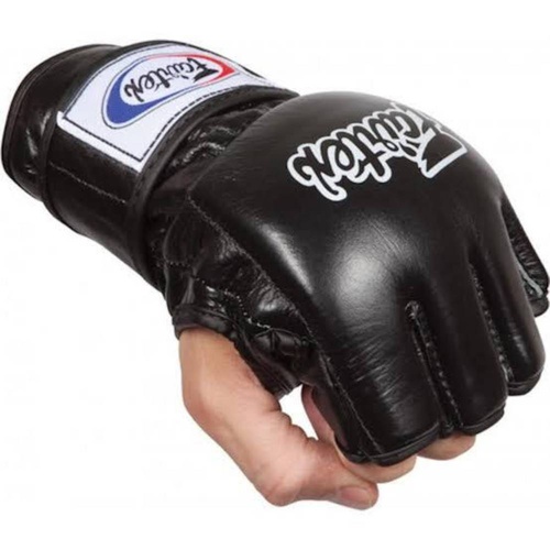 FAIRTEX - Open Palm/Thumb Loop MMA Gloves (FGV12) [Black] [Small]