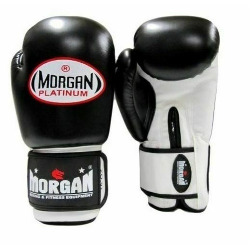 MORGAN V2 Platinum Leather  Sparring Muay Thai Boxing Gloves[Black  10Oz]