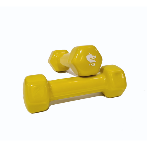 MORGAN STRENGTH EQUIPMENT Vinyl Dumbbells - Pair [1Kg Pair]