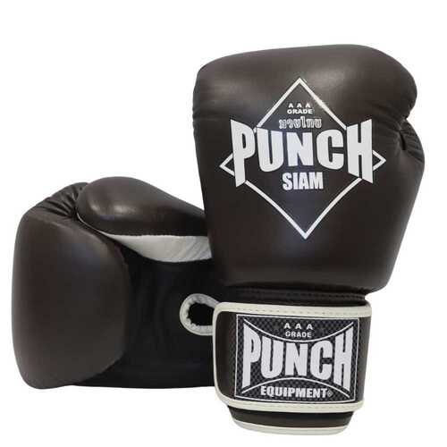 PUNCH BOXING GLOVES-Siam-LEATHER-12OZ-CHOCOLATE