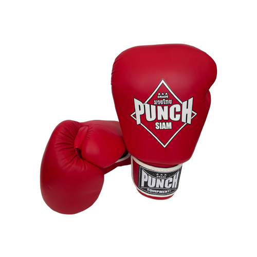 PUNCH Boxing Gloves [Siam] LEATHER-RED-16OZ