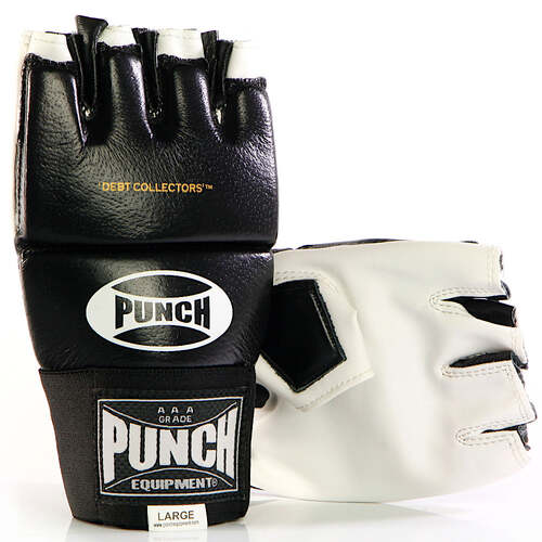 PUNCH MMA GLOVES-Debt Collectors-BLACK/WHITE M