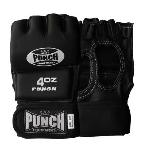 PUNCH MMA Gloves [Cage Cutters] 4oz M/MATT BLACK