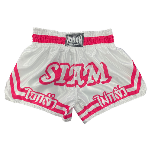 PUNCH THAI SHORTS-Siam-WHITE/PINK Small