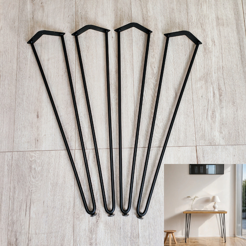 [Hodgson Table Legs] 2-Pin Hairpin Steel Table Leg 75cm Set of 4