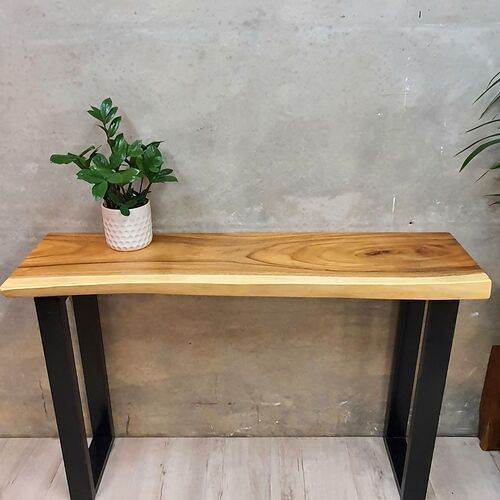 "Bungalow" Console Table Live Edged Solid Raintree Wood [120cm]