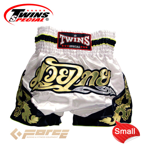 TWINS Boxing Shorts White/Black T-71  S